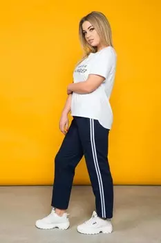 Брюки трикотажные Ольга (синие)