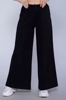 Брюки трикотажные Палаццо (черные)