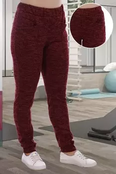 Брюки трикотажные Равенна (бордовые)