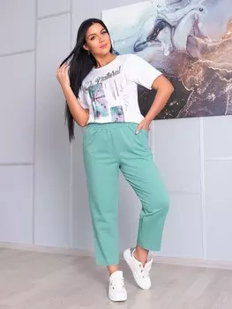 Брюки трикотажные Ривьера (ментол)