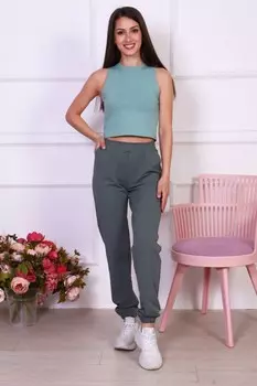 Брюки трикотажные Руфина (светлый хаки)