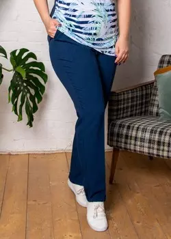 Брюки трикотажные Сабелла (синие)