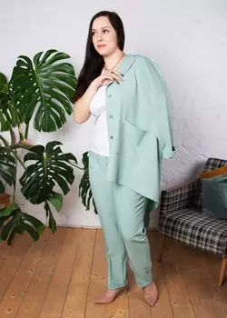 Брюки трикотажные Сабелла (зеленые)