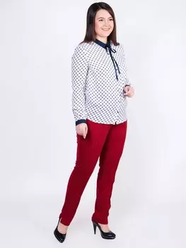 Брюки трикотажные Сафина (бордовые)