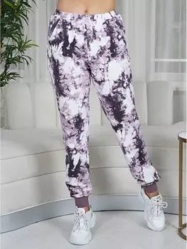 Брюки трикотажные Сельвана (фиолетовые)