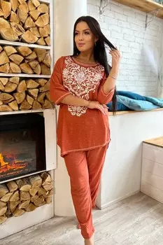 Брюки трикотажные Слово (коричневые) рр