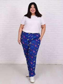 Брюки трикотажные Султанки (синие) от
