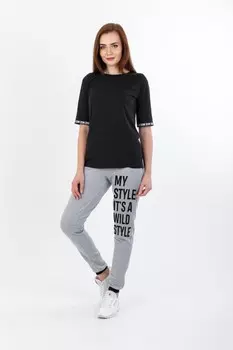 Брюки трикотажные Тереза (серые)