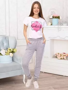 Брюки трикотажные Вилена (серые) рр