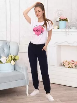 Брюки трикотажные Вилена (синие) рр