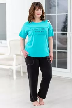 Брюки велюровые Лида (темно-синие)