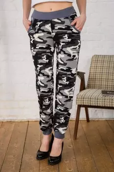 Брюки вискозные Камуфляж (серые) рр