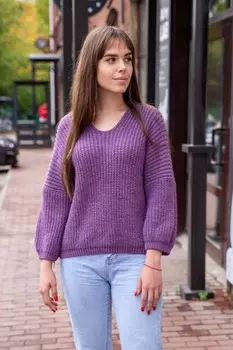 Джемпер акриловый Делия (фиолетовый)