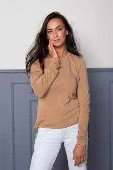 Джемпер трикотажный Аксинья (темно-бежевый) рр