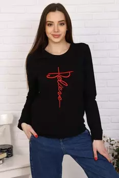 Джемпер трикотажный Бенедикта (черный)