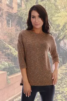 Джемпер трикотажный Экспромт (коричневый) рр