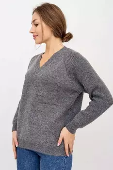 Джемпер вязаный Леди (серый)