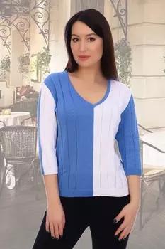 Джемпер вязаный Мирослава (индиго)