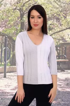 Джемпер вязаный Мирослава (серый) рр