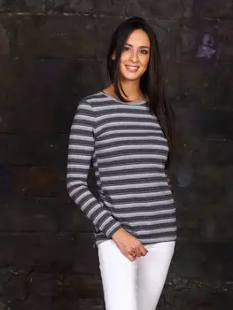 Джемпер вязаный Полетта (синяя полоска)