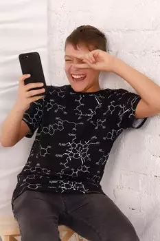 Футболка детская Кирилл (черная) рр