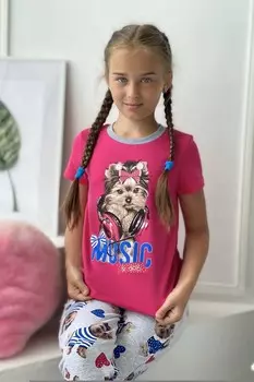 Футболка детская Снежана (розовая)