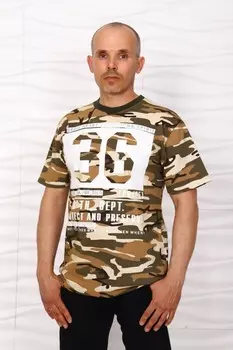 Футболка мужская Бернард (песочная)