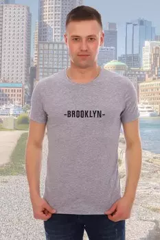 Футболка мужская Бруклин (серая)