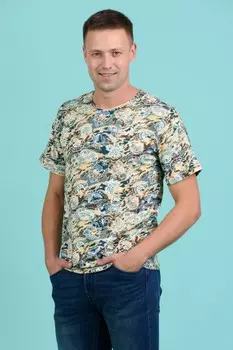 Футболка мужская Даниил (синяя) рр