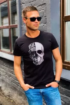 Футболка мужская Дэвис (черная)