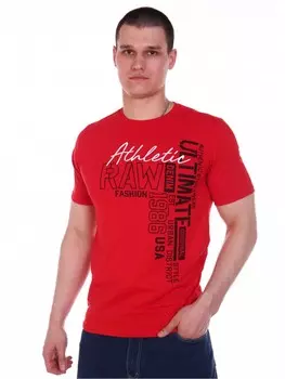 Футболка мужская Демид (красная)