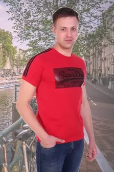 Футболка мужская Драй (красная) рр