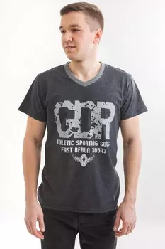 Футболка мужская Глеб (темно-серая)