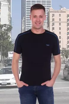 Футболка мужская Грег (черная)