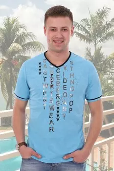Футболка мужская Григорий (бирюзовая) рр