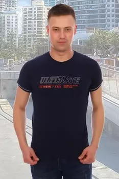 Футболка мужская Экстрим (темно-синяя) рр