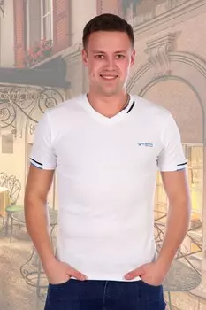 Футболка мужская Карл (белая) рр