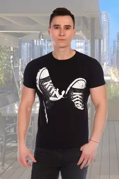 Футболка мужская Керлинг (черная) рр