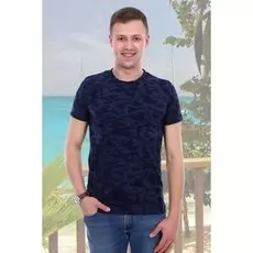 Футболка мужская Кирилл (темно-синяя)