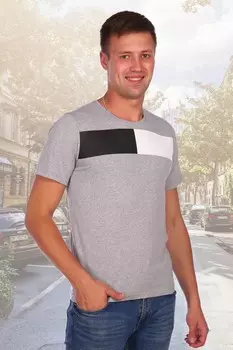 Футболка мужская Контраст (серая) рр