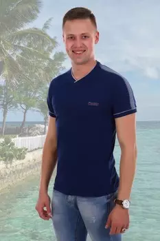 Футболка мужская Мартин (синяя)