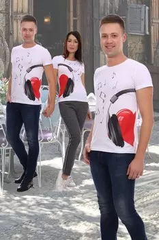 Футболка мужская Мелодия (белая)