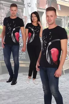 Футболка мужская Мелодия (черная)