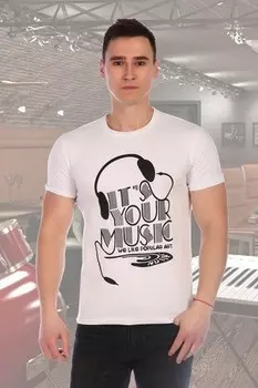 Футболка мужская Меломан (белая) рр