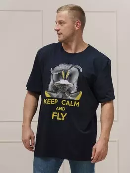 Футболка мужская Муха (темно-синяя)