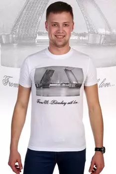 Футболка мужская Нева (белая)