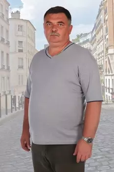 Футболка мужская Николай (серая) рр