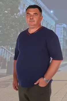 Футболка мужская Николай (темно-синяя)