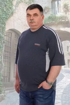 Футболка мужская Олег (темно-серая)