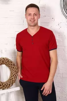 Футболка мужская Отис (бордовая)